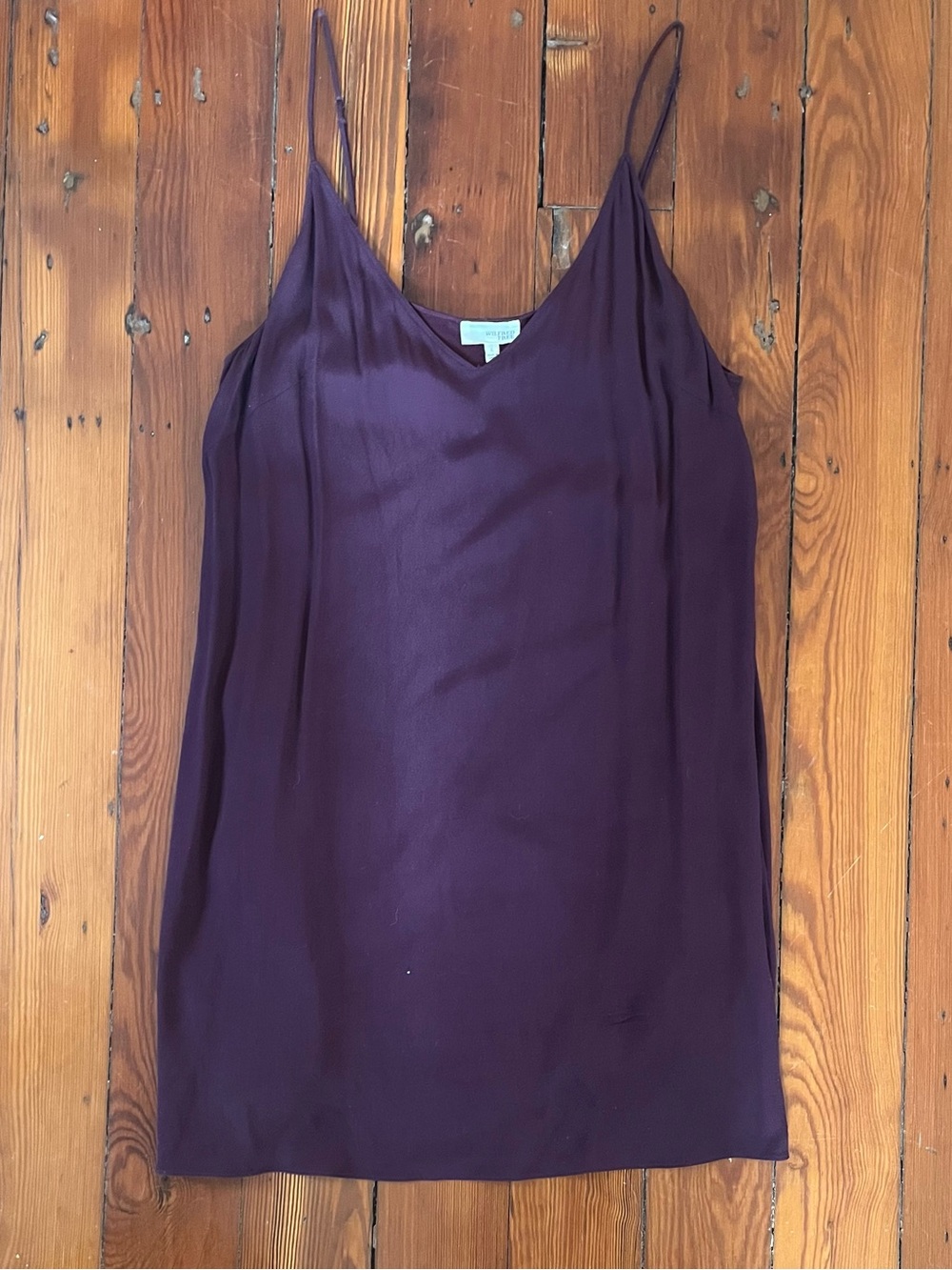 Aritzia Wilfred Free Long Camisole Tank Burgundy Maroon Size L